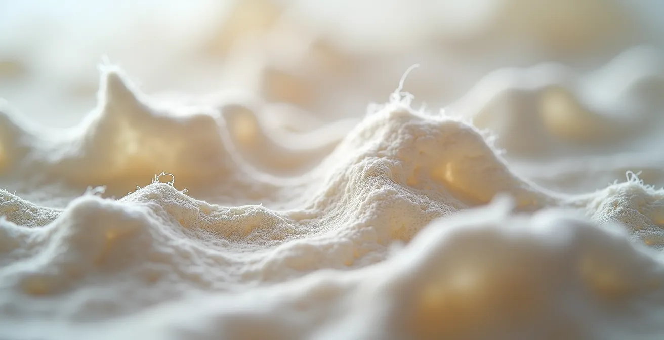 Makroaufnahme der Büttenpapier-Textur mit sichtbaren Fasern und Tiefenwirkung