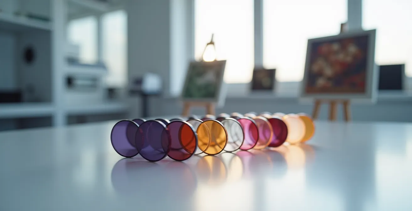 Laboraufbau zeigt verschiedene Filtertypen für Pigmentanalyse