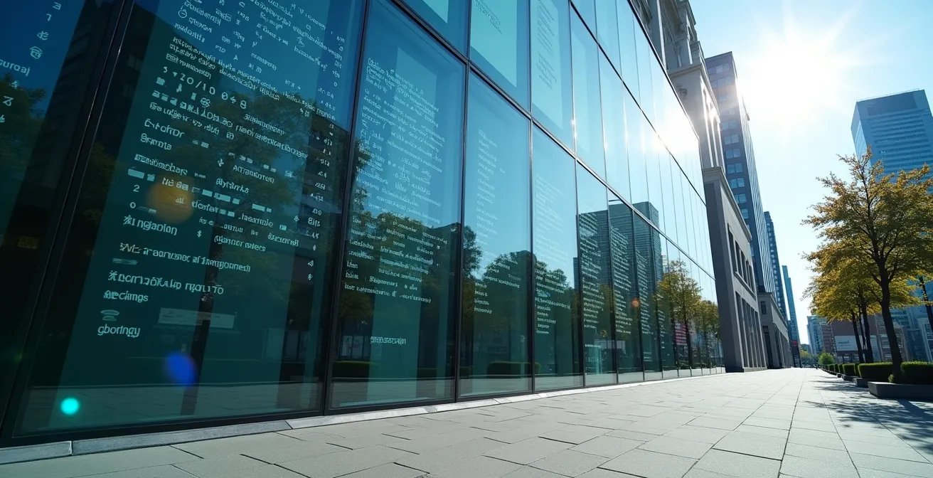 Abstrakte Darstellung von Metadaten die in Suchmaschinen-Rankings einfliessen